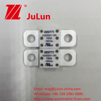 A202001-350A 150VDC เซรามิกออโต้ฟิวส์ที่มีความสามารถในการแตก 20KA 100A 150A 200A
