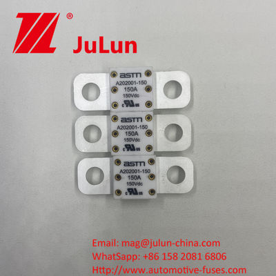 ASTM กระแสไฟฟ้า 100A 150VDC A202001 ฟิวส์รถเซรามิกสําหรับการทํางานที่ยั่งยืน