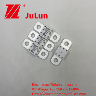 เครื่องยนต์เซรามิก A202001-400A ฟิวส์ 150VDC คุณสมบัติไฟฟ้า 1.0 ใน 4 ชั่วโมง 3.0 ใน 10s สูงสุด ระยะหุ้ม 39 มม