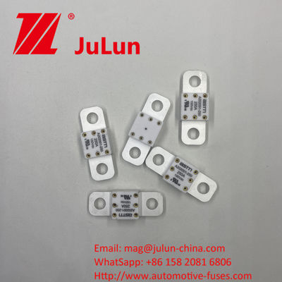 คุณสมบัติไฟฟ้า ASTM A202001 300A 150VDC เซรามิคฟิวส์รถยนต์สําหรับอุปกรณ์ภารกิจหนัก