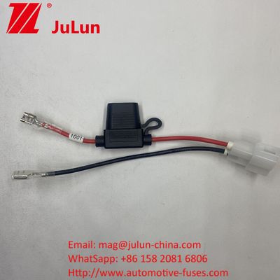 ตัวถือไฟฟ้า 8AWG Inline Blade 30A Cable Lead Wire ตัวถือไฟฟ้า 8AWG Inline Blade Cable Lead Wire ของแท้ 50 แอมเปอร์ สไตล์พล็อก เครื่องเชื่อมไฟฟ้ากับ 8 มม RING TERMINALS ของแท้ 50 แอมเปอร์ สไตล์พล็อก
