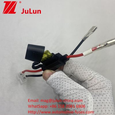 Fuse Battery Connector Extension Cable Wire Harness Connector Holder With Red 2-Pin Connector Truck Electric ATV Ebike เครื่องขนยนต์ไฟฟ้า