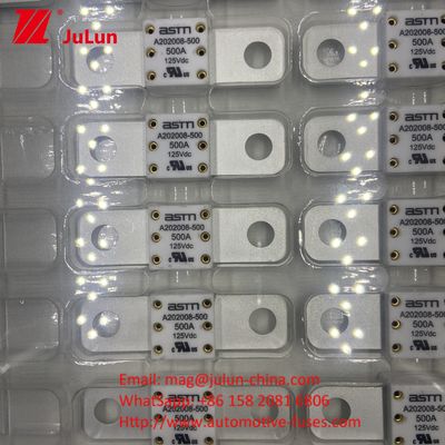 กระแสไฟฟ้า 200A ASTM A202008 125VDC เซรามิกรถยนต์ฟิวส์สําหรับการทํางานยาวนาน