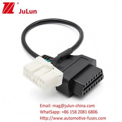 12 ปินรถไฟฟ้าสายไฟ Harness การวินิจฉัยการแปลงเคเบิลสําหรับ Tesla รุ่น S / X OBD2
