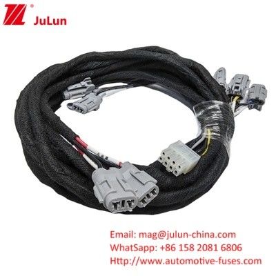 กันน้ํารถยนต์ LED ไฟหน้า โซค็อตสายปรับ H1 9005/9006 หญิงไปยังชาย PVC ติดต่อแสงสว่างต่ํา