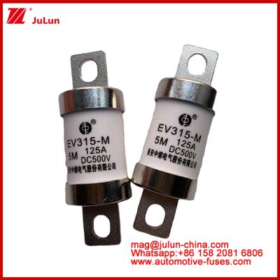 EV315-M 5M 125A HS 500VDC รถบรรทุก รถยนต์ไฟฟ้าลําเลียงหนัก ฟิวส์ถาวร ทองแดง