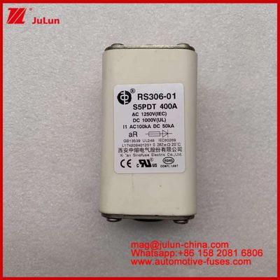 400A AC1250V IEC 100KA DC1000V UL AR เซรามิกสแควร์ รถยนต์ Fuses รถยนต์ ป้องกันวงจรสําหรับรถไฟฟ้าและรถยนต์