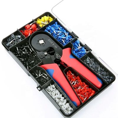 สะดวกสบาย มินิไวร์เฟอร์รูล ทูบูเลอร์ เทอร์มินอล Crimping Plier Kit 1200pcs ครัวเรือนไฟฟ้า