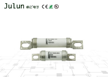 แท่นชาร์จเซรามิกแรงดันสูงยานยนต์ฟิวส์ฟิวส์ DC 700V 100A การใช้รถยนต์พลังงาน
