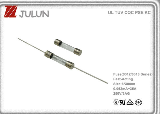 50mA 0.05A 250V 5 * 20 มม. ฟิวส์ทำหน้าที่อย่างรวดเร็วพร้อมหลอดเซรามิก