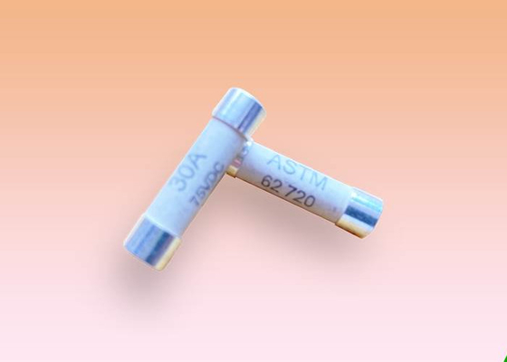 กระแสไฟล่าช้าสูง 63V 6x25mm ฟิวส์หลอดเซรามิก UL248-1 / UL248-14